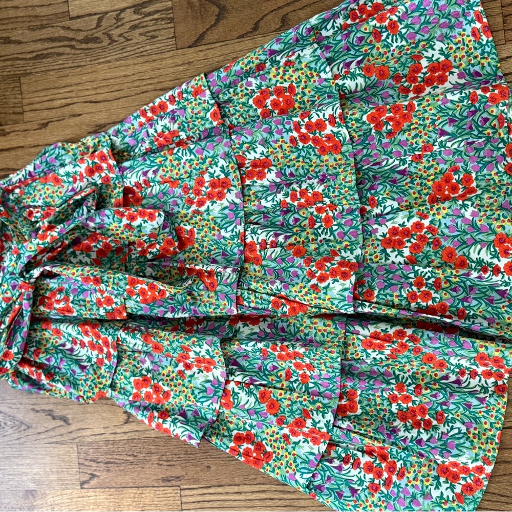 Banjanan Vibrant Floral A-Line Skirt